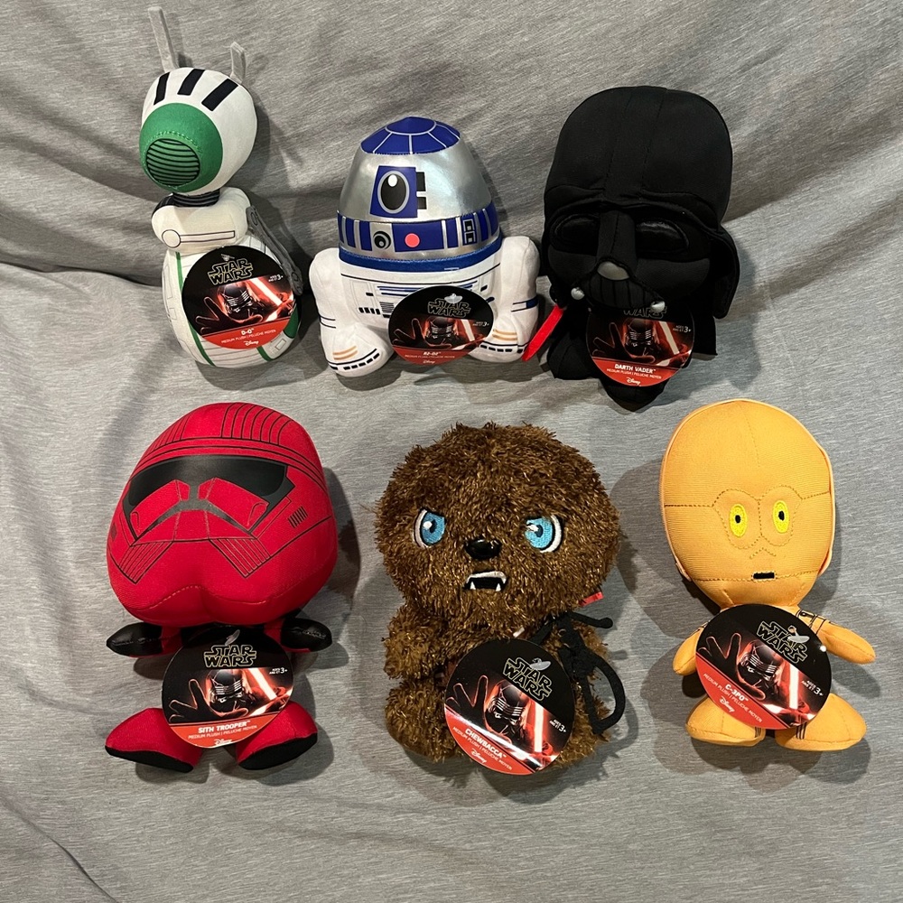 Set of 6 Star Wars plushies-small
